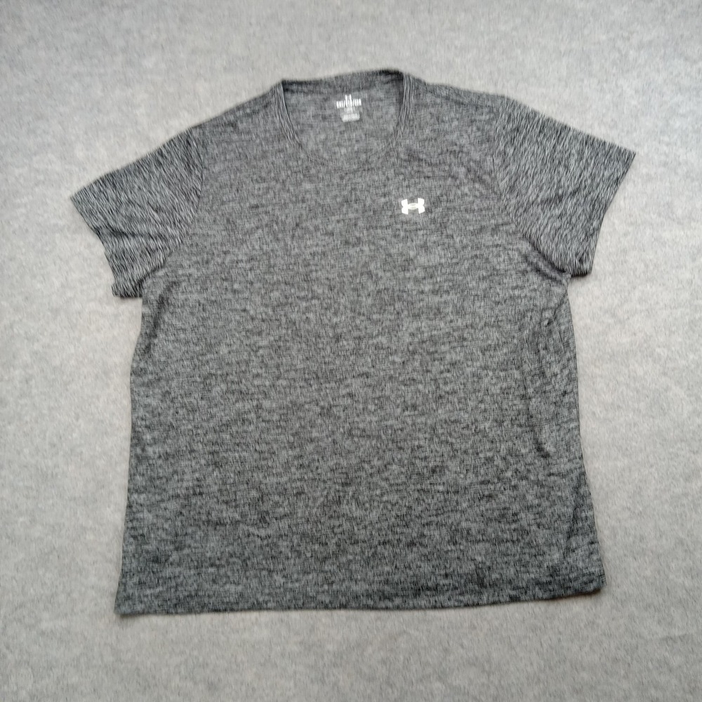 Under Armour Shirt Mens 2XL Gray Performance Short Sleeve Athletic Training Top